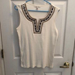 J M Collection Sleeveless Top Tunic Sz Large
